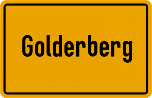 Ortsschild Golderberg, Kreis Altötting