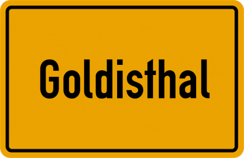 Ortsschild Goldisthal