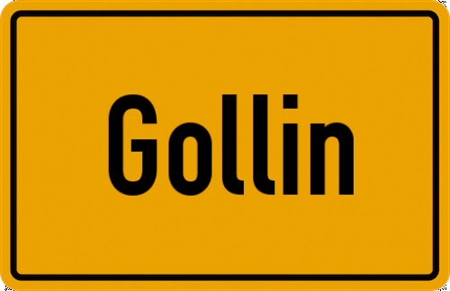 Ortsschild Gollin