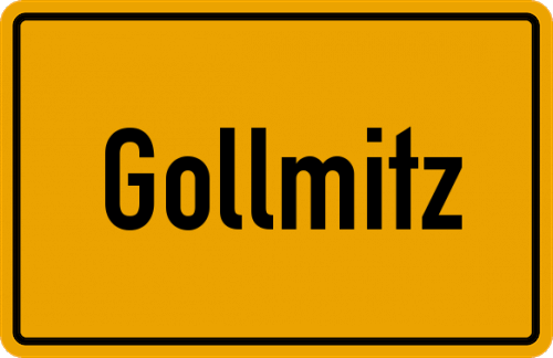 Ortsschild Gollmitz