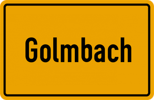 Ortsschild Golmbach