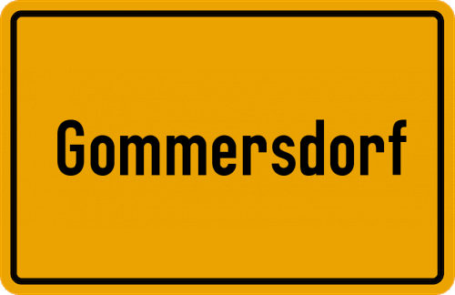 Ortsschild Gommersdorf