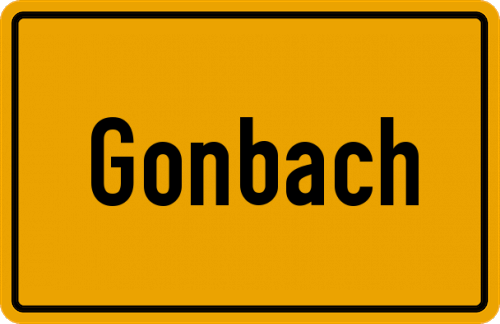 Ortsschild Gonbach