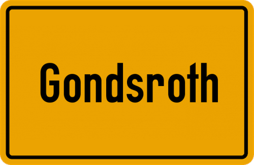 Ortsschild Gondsroth