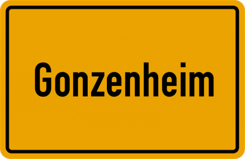 Ortsschild Gonzenheim