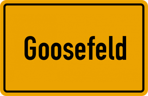 Ortsschild Goosefeld