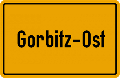 Ortsschild Gorbitz-Ost