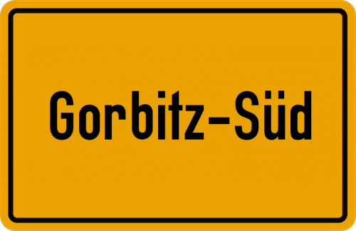 Ortsschild Gorbitz-Süd