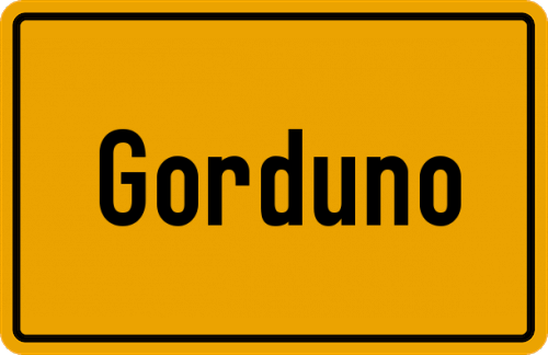 Ortsschild Gorduno
