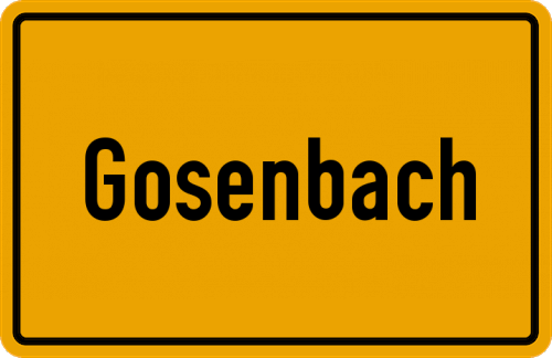 Ortsschild Gosenbach
