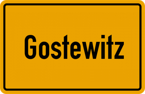 Ortsschild Gostewitz