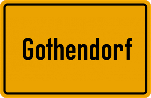 Ortsschild Gothendorf