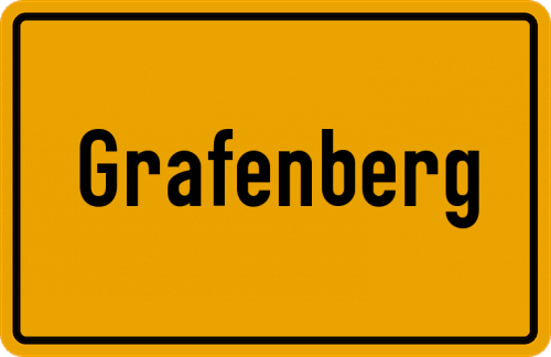 Ortsschild Grafenberg