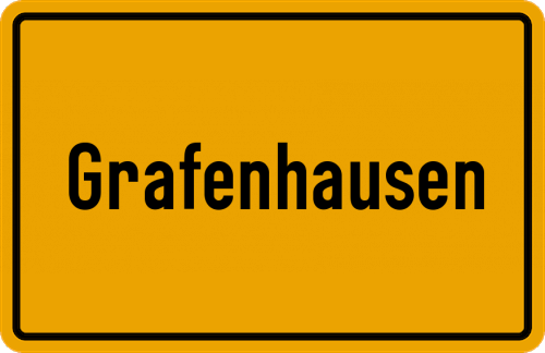 Ortsschild Grafenhausen