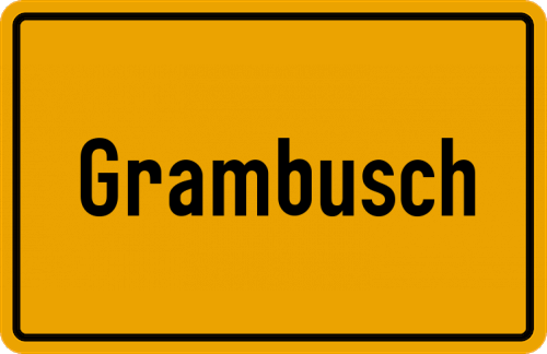 Ortsschild Grambusch, Kreis Erkelenz