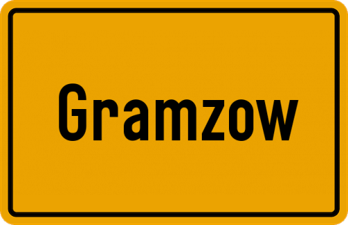 Ortsschild Gramzow, Uckermark