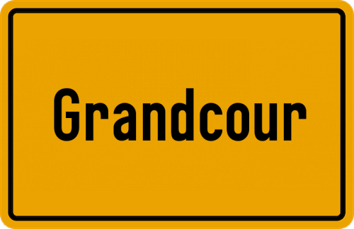 Ortsschild Grandcour