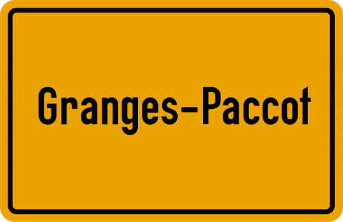 Ortsschild Granges-Paccot