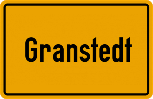 Ortsschild Granstedt, Kreis Lüchow-Dannenberg