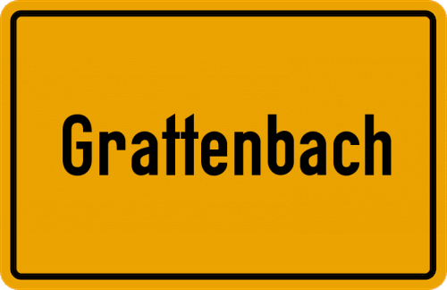 Ortsschild Grattenbach