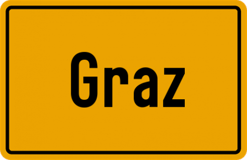 Ortsschild Graz