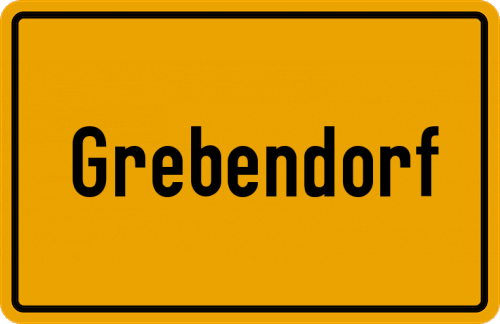 Ortsschild Grebendorf