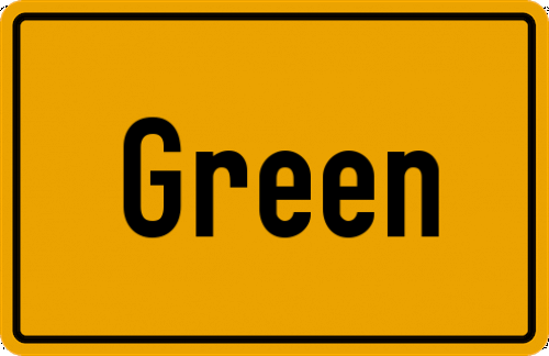 Ortsschild Green