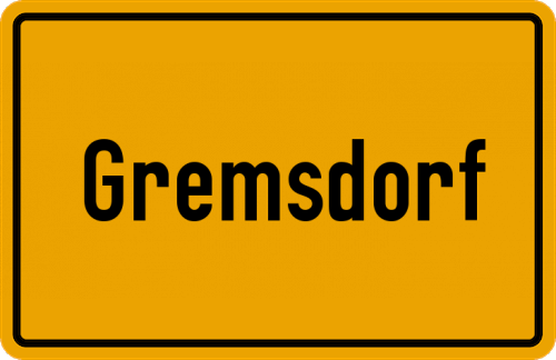 Ortsschild Gremsdorf