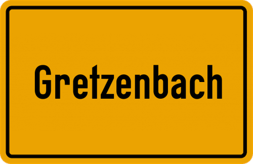 Ortsschild Gretzenbach