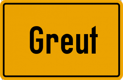 Ortsschild Greut