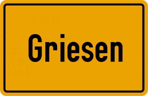 Ortsschild Griesen, Sachsen-Anhalt