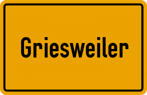 Ortsschild Griesweiler