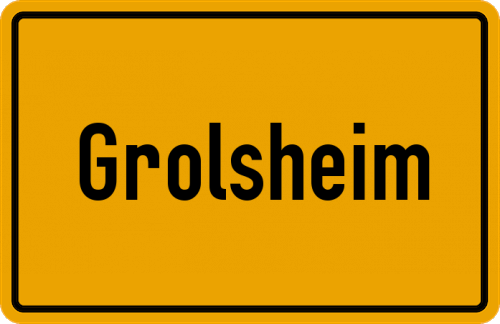 Ortsschild Grolsheim