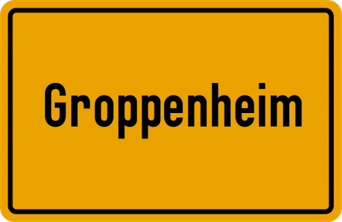 Ortsschild Groppenheim