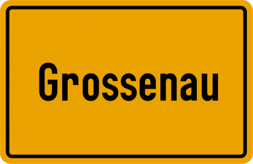 Ortsschild Grossenau, Oberfranken