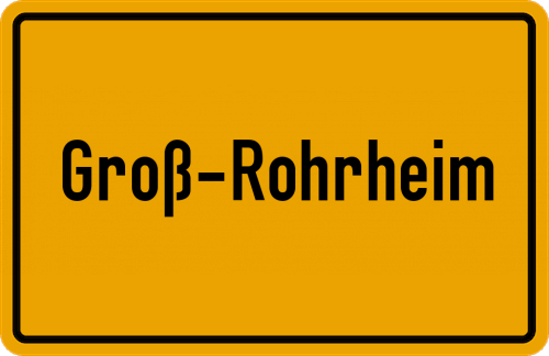 Ortsschild Groß-Rohrheim