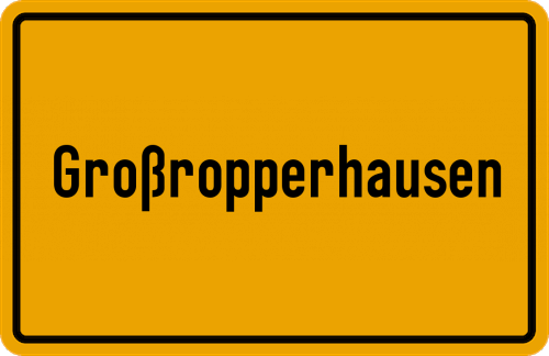 Ortsschild Großropperhausen