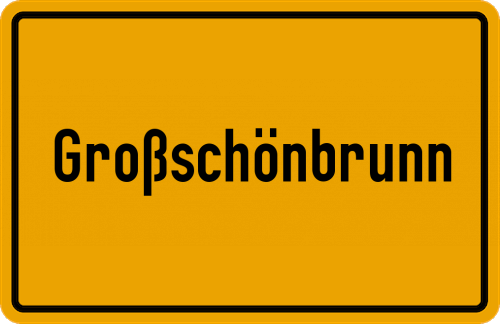 Ortsschild Großschönbrunn