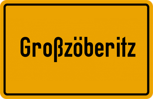 Ortsschild Großzöberitz