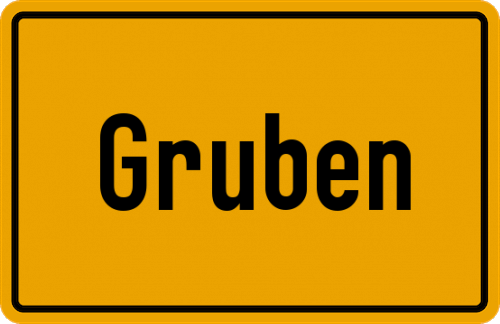 Ortsschild Gruben, Kreis Hünfeld