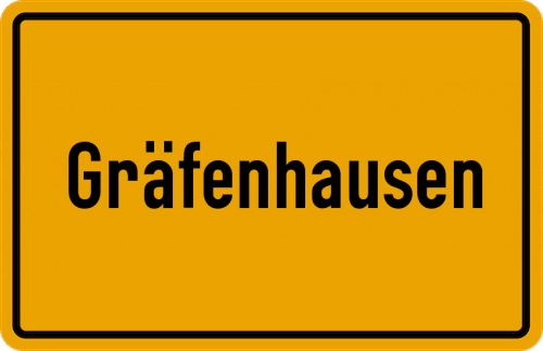 Ortsschild Gräfenhausen, Pfalz