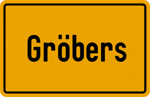 Ortsschild Gröbers