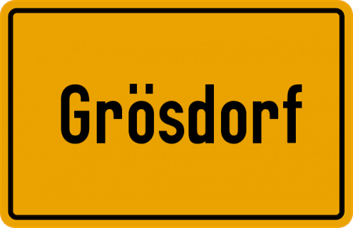 Ortsschild Grösdorf