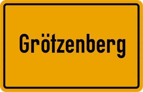 Ortsschild Grötzenberg