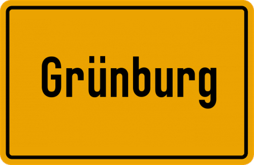 Ortsschild Grünburg