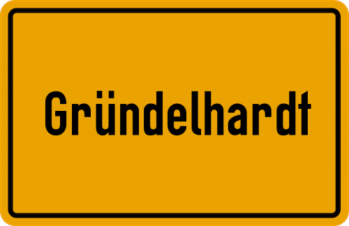 Ortsschild Gründelhardt