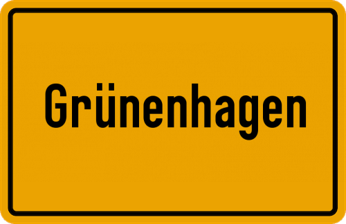 Ortsschild Grünenhagen