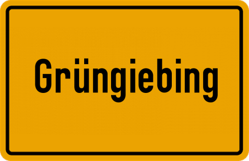 Ortsschild Grüngiebing