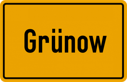 Ortsschild Grünow