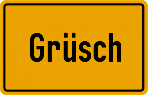 Ortsschild Grüsch